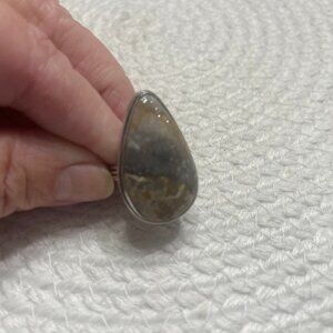 Natural FOSSIL CORAL Handmade Sterling 925 Ring Size 12.25 #26E